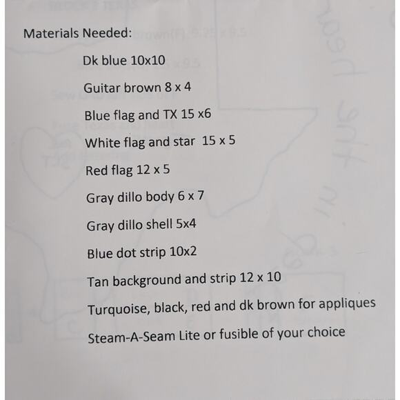 Texas Wall Quilt Kit or Row by Row - Sew Little Time - Picture 4 of 5